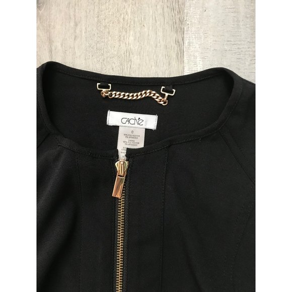 Caché Zip Blouse Size 0 - Picture 4 of 8
